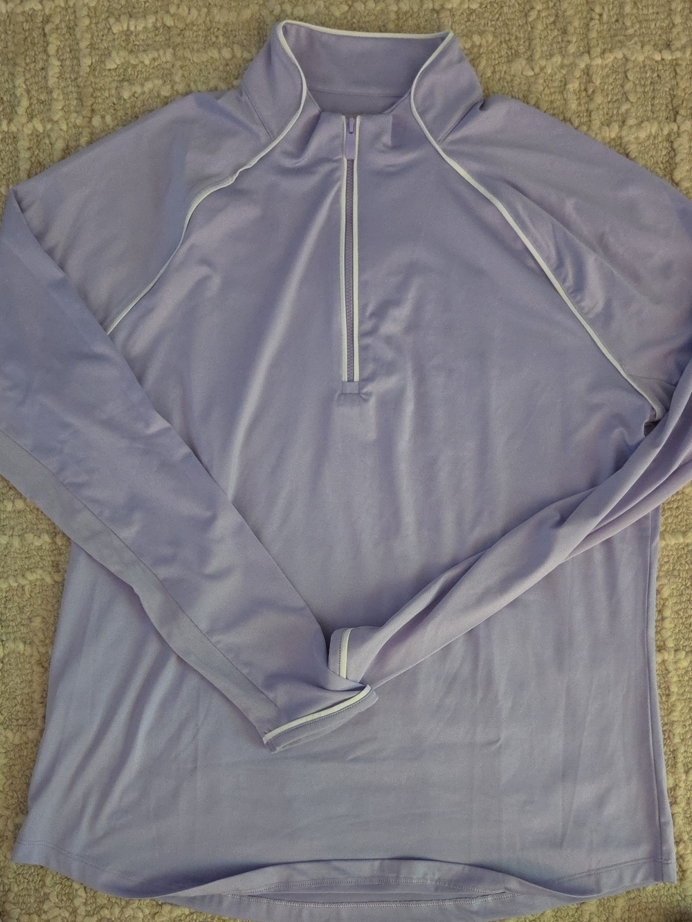 Original Penguin Lavender Quarter-Zip Golf Pullover, XL